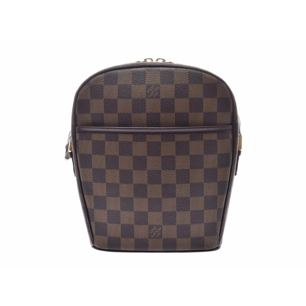 Louis Vuitton Damier Ipanema Brown Leather Shoulder Bag